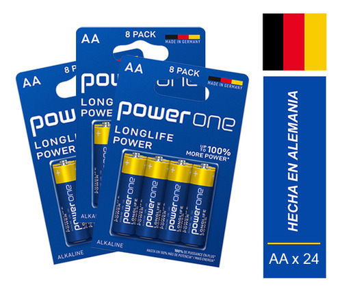 Pilas Aa Alcalinas Powerone 24 Unidades