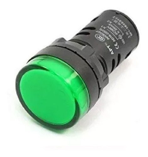 Imagen 2 de 8 de Luz Piloto Led Ojo De Buey Verde Baw