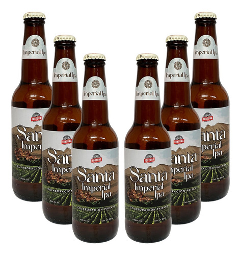 Six Pack Cerveza Artesanal Fortuna Santa Imperial Ipa 355 Ml