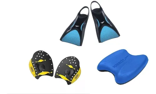 Kit Nata o Speedo Nadadeira Power Fin Palmar Pullkick