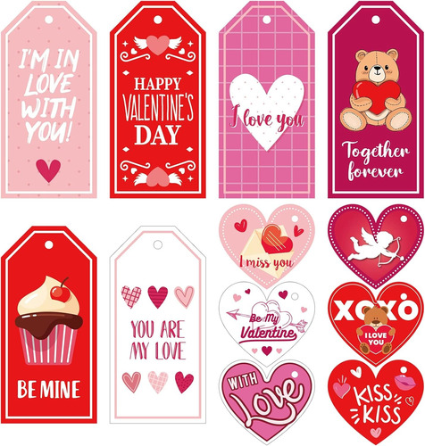 Set Etiquetas San Valentín Corazón Bricolaje Notas Pegatina