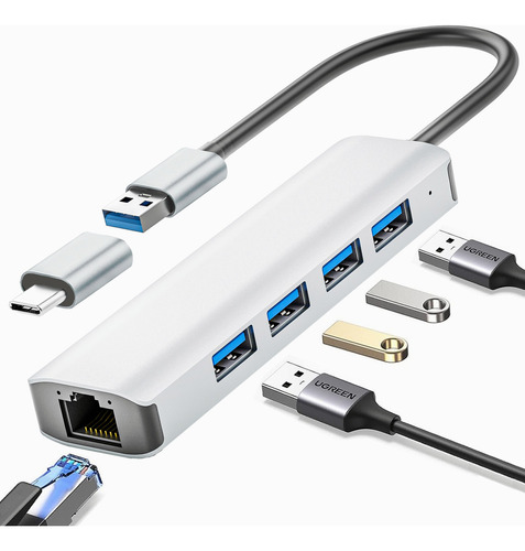 Adaptador De Cables De Red Hub Ethernet Rj45 Lan Gigabit Usb