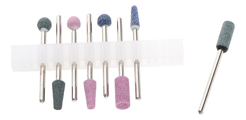 8pcs De Uñas Brocas Fijadas Manicura Eléctrica Pulido Kit