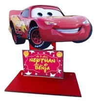 Comprar 8 Centros De Mesa Souvenirs Cars Fibrofacil 27cm Personaliza