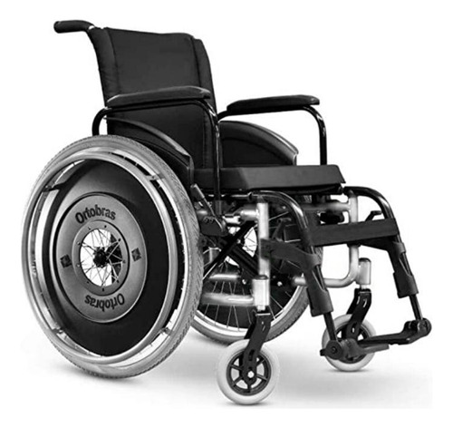 Cadeira De Rodas Obeso Alumínio Avd 50 Cm Prata - Ortobras