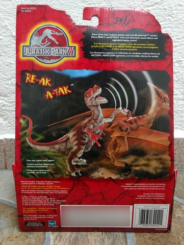 Velociraptor Electrónico Jurassic Park 3 (Usado)
