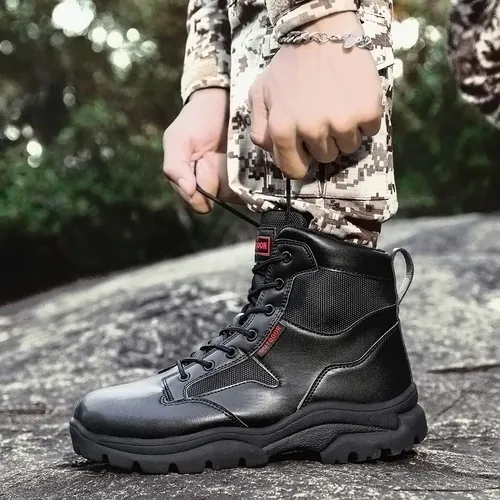 Botas tacticas de piel new arrivals