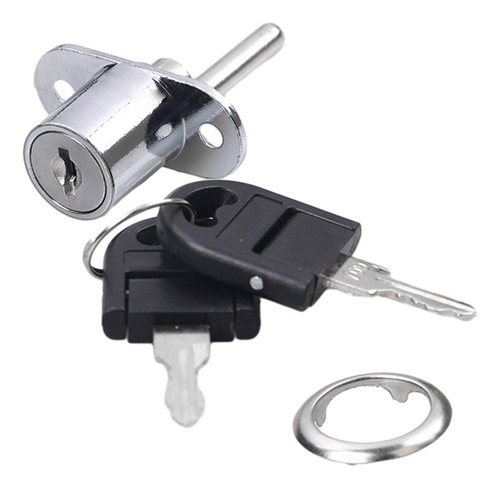 Cerradura Resistente Para Armarios Y Cajones De 19mm Plata