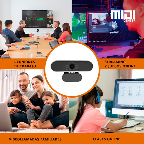 Imagen 4 de 9 de Webcam Full Hd Microfono 1080p Pc Zoom Ausek Wl011