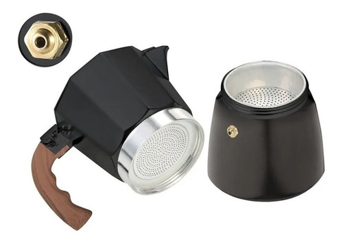 Imagen 2 de 2 de Cafetera Hudson 9 Tazas manual negra italiana