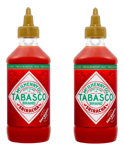 Salsa Tabasco Sriracha 256 Ml. X2