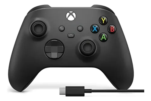 Controle Microsoft Xbox Xbox Series X|s + Cabo Usb-c Preto Carbon Black