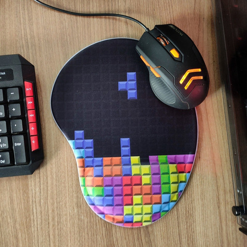 Mouse Pad Ergonômico Game Retrô Blocos Criativo Geek