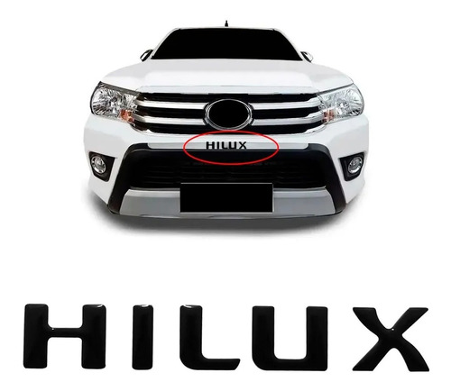 Adesivo Parachoque Toyota Hilux Preto Resinado Promoção