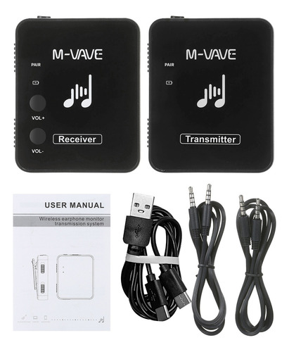 Transmissor Receptor Sem Fio Retorno Palco M-vave Wp-10
