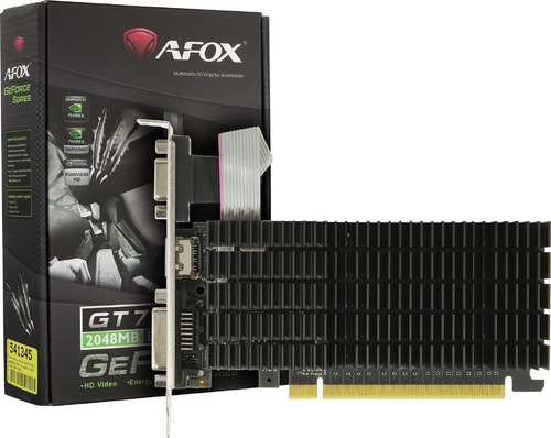 Imagen 1 de 6 de Placa De Video Afox Nvidia Geforce Gt710 Ddr3 2gb 64bits