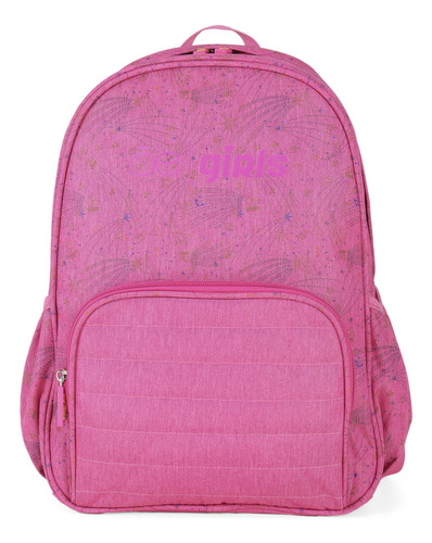 Mochila Para Niñas Porta Laptop En Textil Color Rosa Cloe
