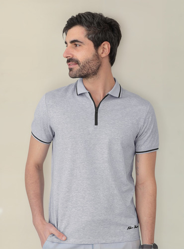 Playera Casual Cuello Con Cierre Hombre Roosevelt C370