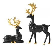 Comprar 2x Resina Ciervo Estatuilla Estatua Hogar Sala Decoración