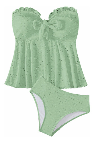 Conjunto De Traje De Baño Sin Tirantes Dividido En Bikini I