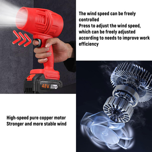 Mini Ventilador De 21 V, Turbo Jet Power Con 2 Baterías