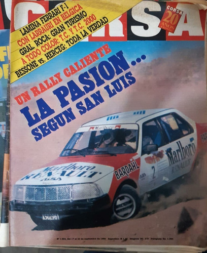 Revista Corsaparabrisas N1054 Septiembre 1986 Para Colección