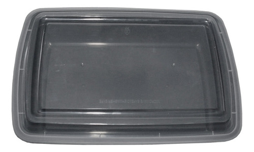 Contenedor Rectangular 58oz, Topper Wow, 10 Jgos, Reciclable Color Negro