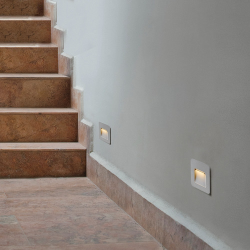 Imagen 3 de 7 de Lámpara Exterior Led Para Empotrar Gris, 2w, Luz Cálida