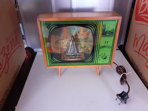 Imagem 6 de 10 de Antiga Rara Imagem N. S. Aparecida Na Tv Pé Palito Anos '60