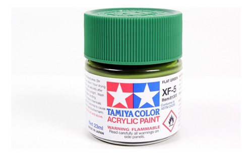 Pintura Acrílica  23ml Xf5 Flat Green By Tamiya # Xf5