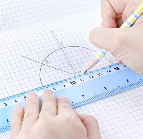 Juego De Geometría Flexible Irrompible Colores Lomarey D 4pz Azul