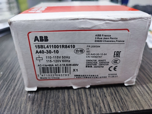 Contactor A40-30-10 Abb 110v