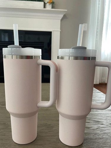 Vaso Térmico De 40 Onzas Con Asa Y Tapa Con Popote, Vasos