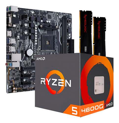 Kit Upgrade Amd Ryzen 5 4600g, Placa Mae A320m Prime Asus, 1
