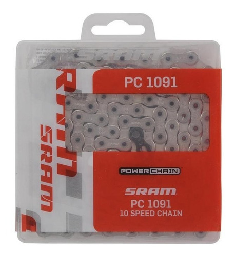 Imagen 1 de 1 de Cadena Sram 10 Vel Pc1091 Power Lock Negro 114e