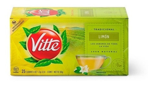 Té De Limón Vitté - Caja Con 25 Sobres De 1.2 Gr C/u.