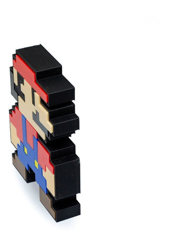Imagen 3 de 10 de Super Mario Pixel (puzzle) Figura Impresa En 3d Excelente