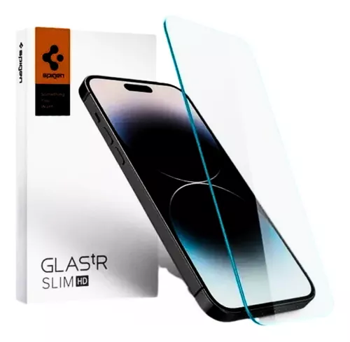 Spigen Protector de pantalla de vidrio templado diseñado para iPhone 14  Plus/iPhone 13 Pro Max, paquete de 2