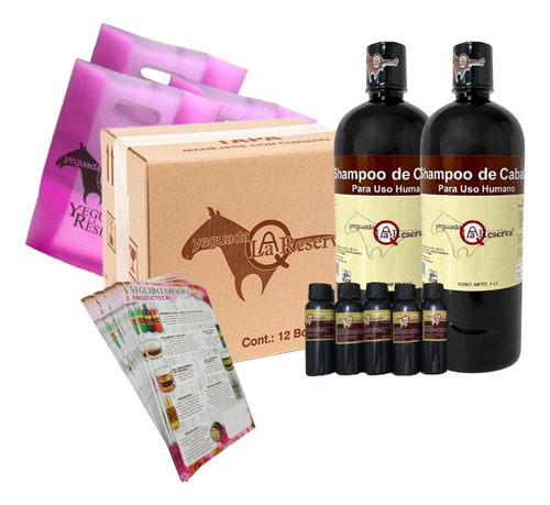 Caja Shampoo Yeguada La Reserva Con Muestras-bolsas Mayoreo