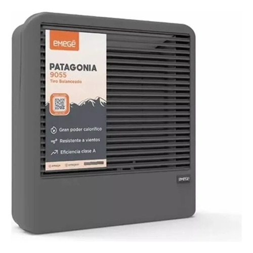 Calefactor Emege Patagonia 5500 Tbu Multigas 9055u Gris Color Gris oscuro