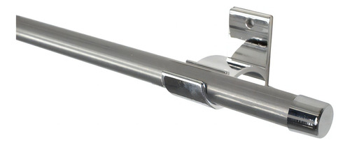 Kit Varão Para Cortina Simples 19mm 1,80 Metros Alumínio Cor Cromado