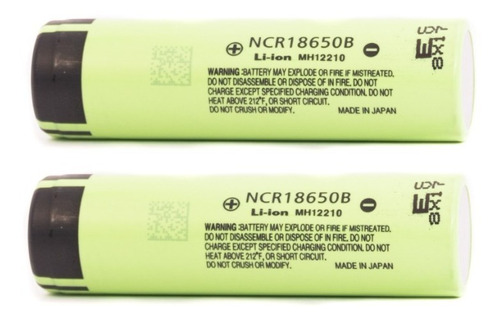 2 Baterias 18650 Panasonic Ncr18650b 3400mah
