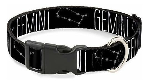 Collar Para Gato Gemini Zodiac 8-12'' 0.5''negro-blanco