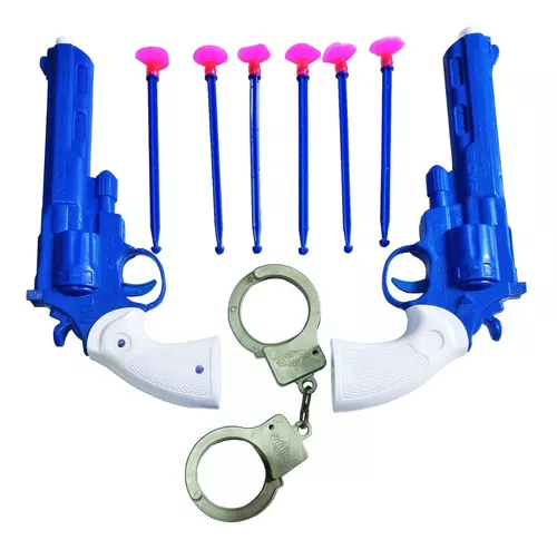 Kit De Duas Armas De Brinquedo Lança Dardos Pistola Infantil