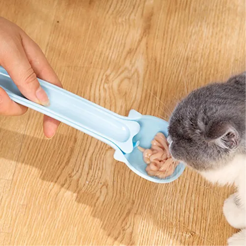 Cuchara Dispensadora Para Churu Y Alimento De Gatos Verde