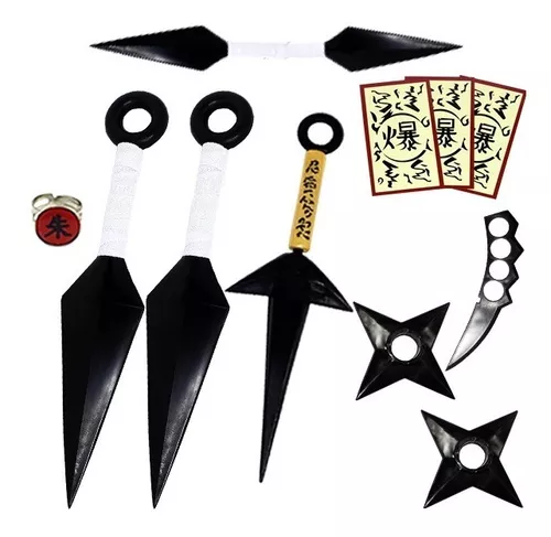 kit Bandana Naruto aldeia da folha Renegado, Kunai, Shuriken