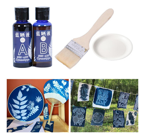 Jacquard Cyanotype En Papel Fabirc Diy Kit-paleta 50ml