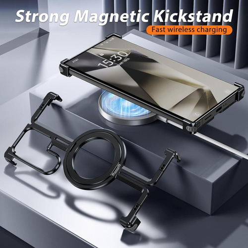 B Funda Metal Con Soporte For Samsung Galaxy S24/s23 Ultra