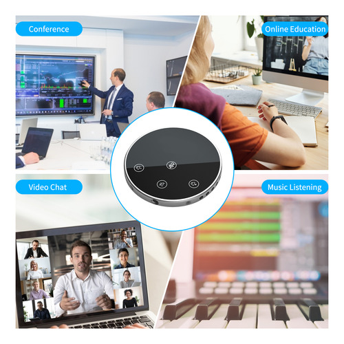 Microfone Usb Para Conferências De 360° Com Alto-falante. Bo