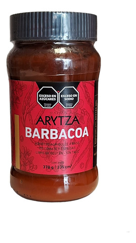 Pack X 3 Salsa Barbacoa Arytza Sin Tacc-sin Gluten 370gr.